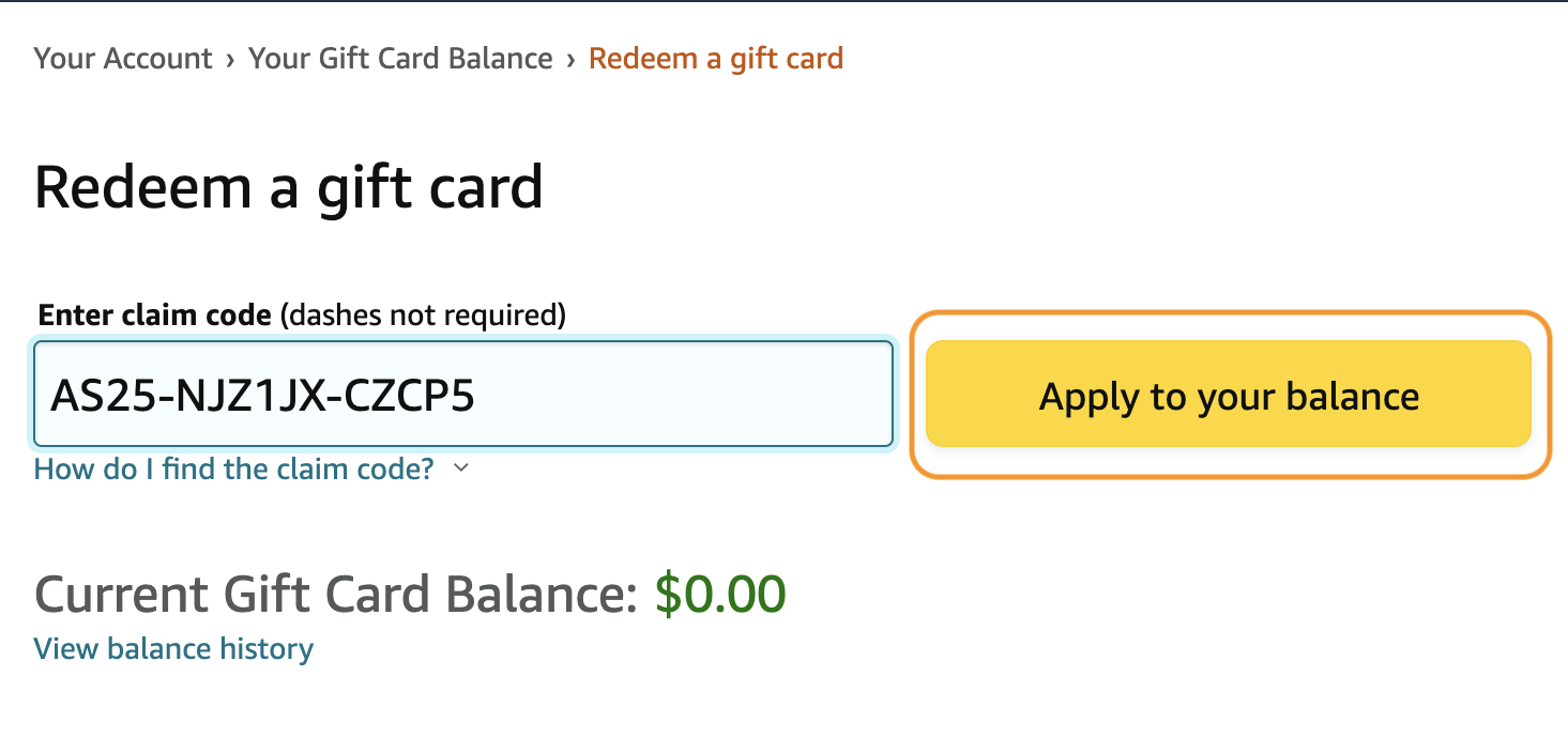 AMAZON GIFT CARD US