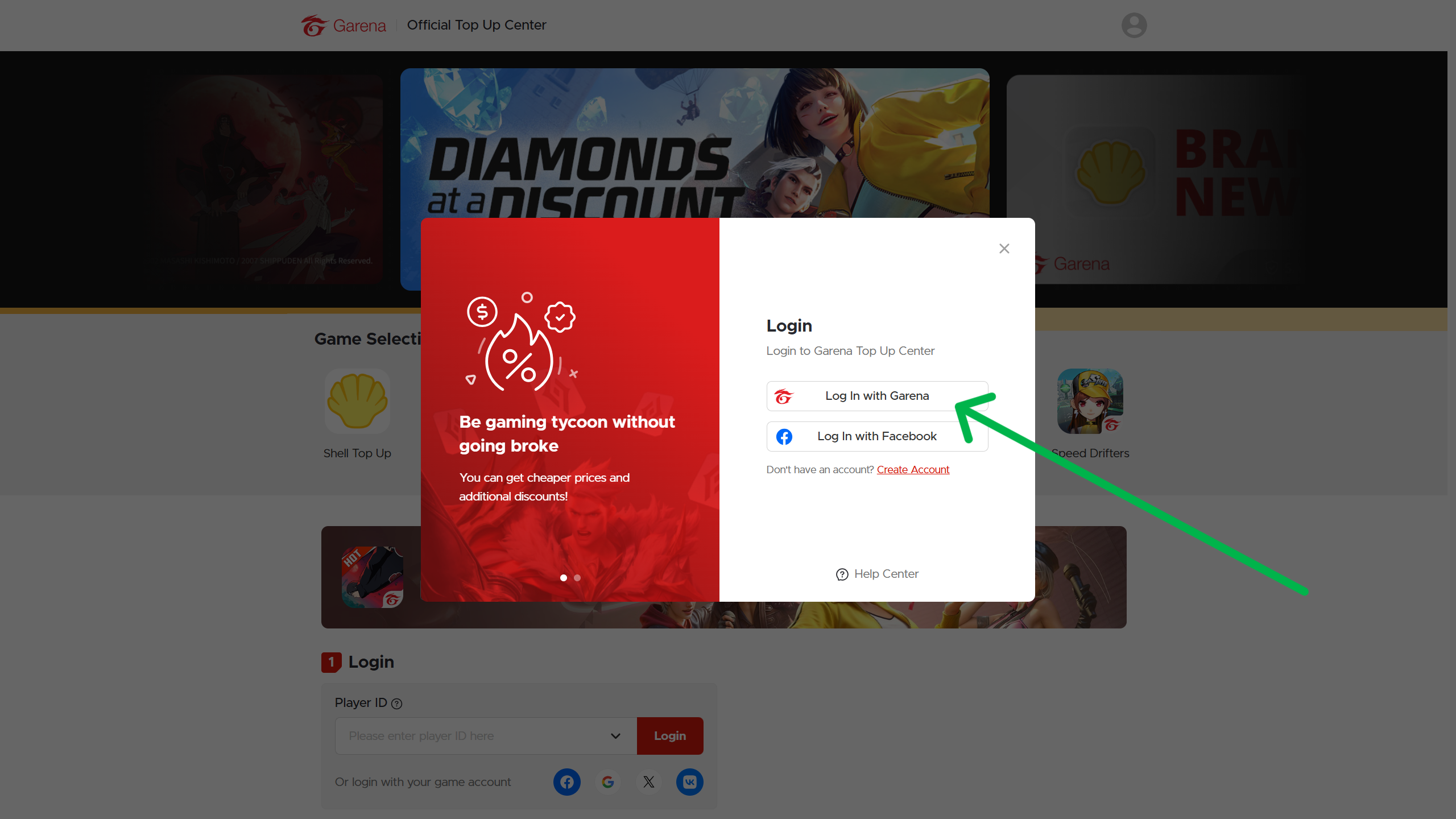 Garena Shell Prepaid Card Top Up