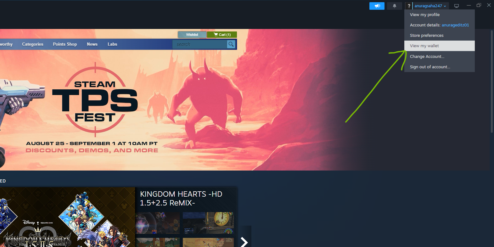 Steam Wallet Redeem Step 1